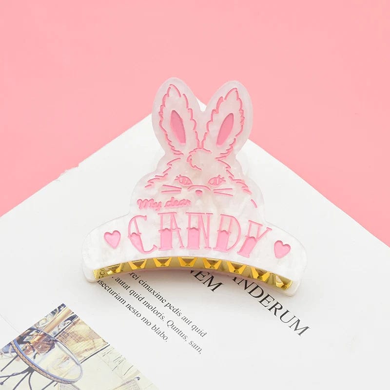 Sakura Pink Rabbit Bunny Hair Claw丨NueShiny