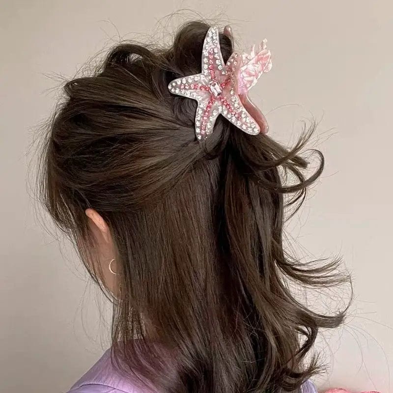 Pink Starfish Seastar Ocean Series Hair Claw丨NueShiny