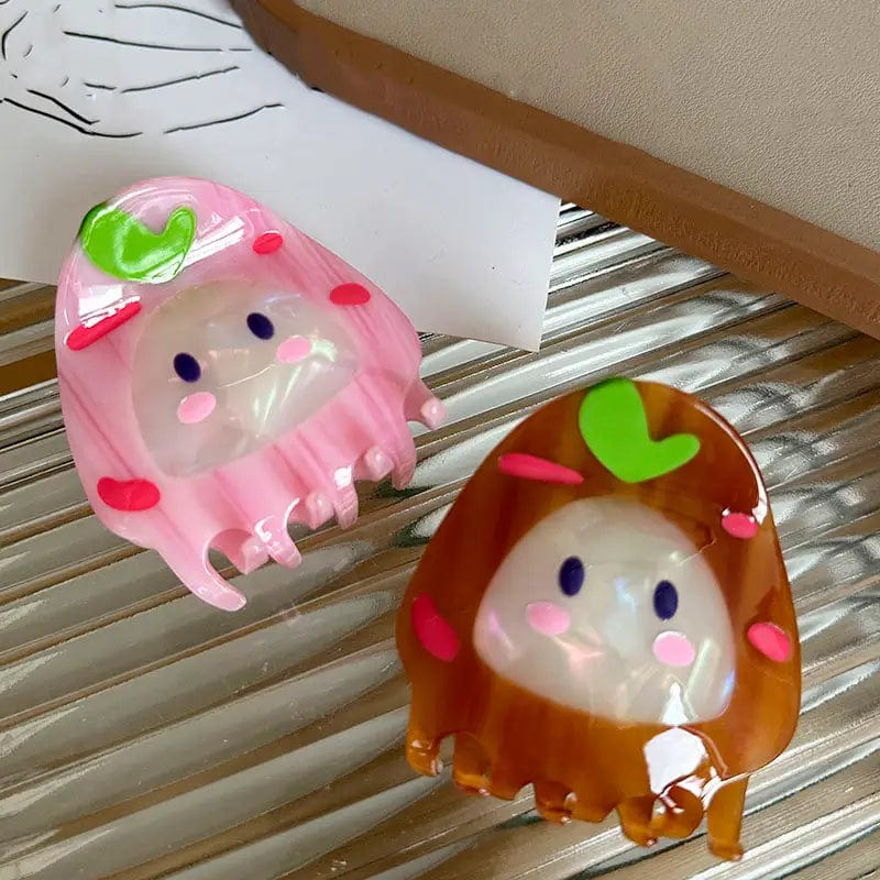 Cute Brown Strawberry Hair Claw丨NueShiny