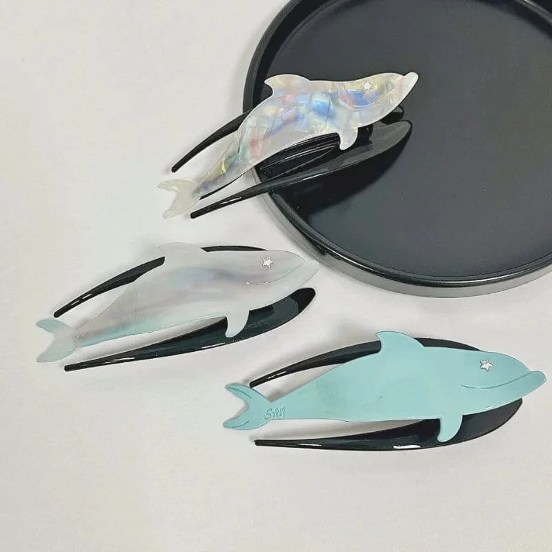 Sparkly Dolphin Ocean Series Hair Claw Clip丨NueShiny