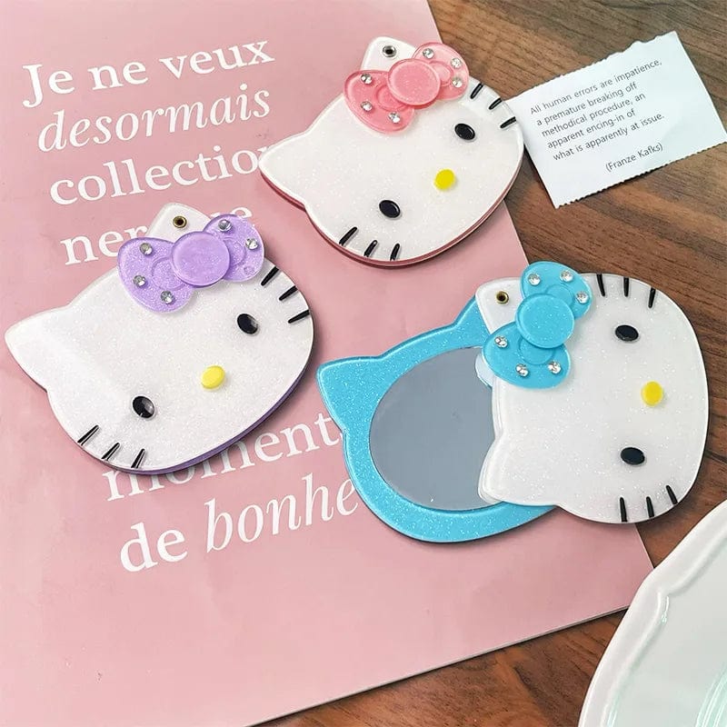 Pink Hello Kitty Rotating Compact Mirror丨NueShiny