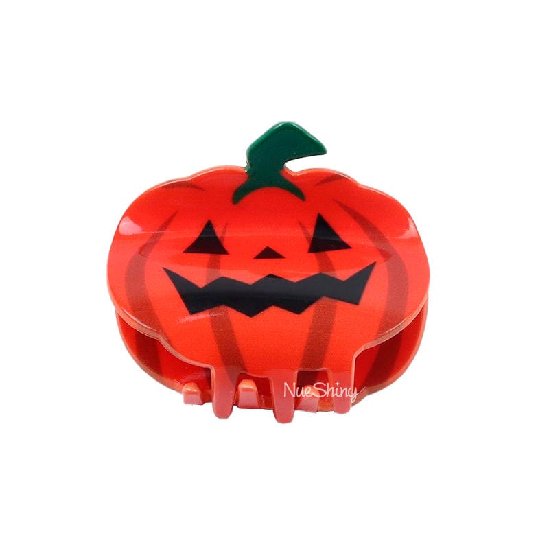 Evil Pumpkin Happy Halloween Hair Claw