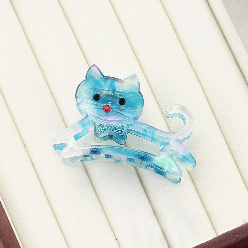 Animated Jumping Blue Cat Hair Claw丨NueShiny