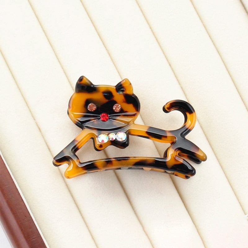 Animated Jumping Leopard Print Cat Hair Claw丨NueShiny