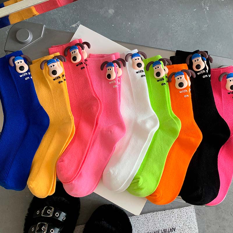 Blue Cartoon Puppy Socks丨NueShiny