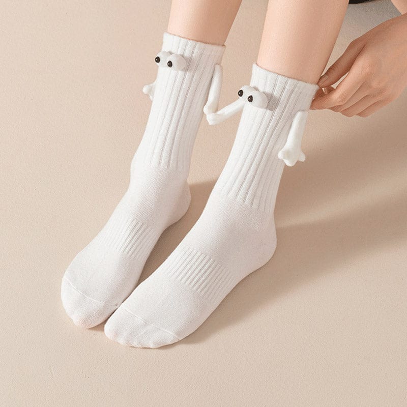 Cute White Couple Socks丨NueShiny