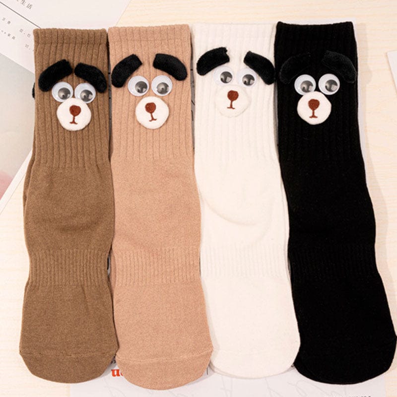 Funny Puppy Brown Socks丨NueShiny