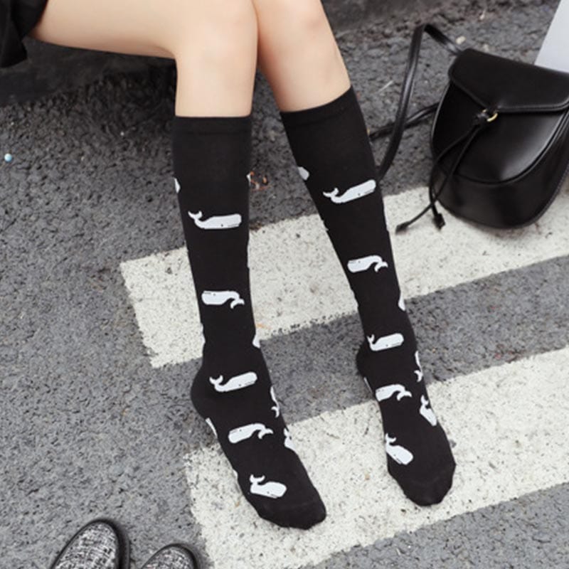 Black Whale Ocean Series Socks丨NueShiny