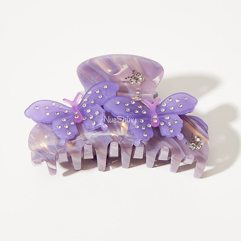 Purple Diamond Butterfly Hair Claw丨NueShiny