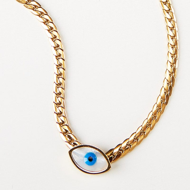 Golden Evil Eye Necklace丨NueShiny