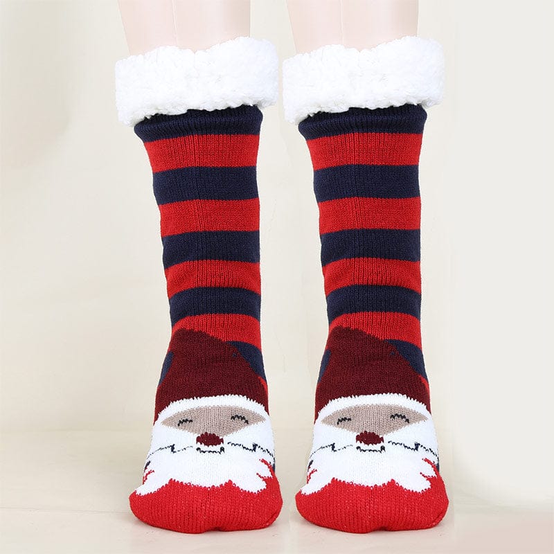 Santa Clause Christmas Striped Warm Snow Socks丨NueShiny