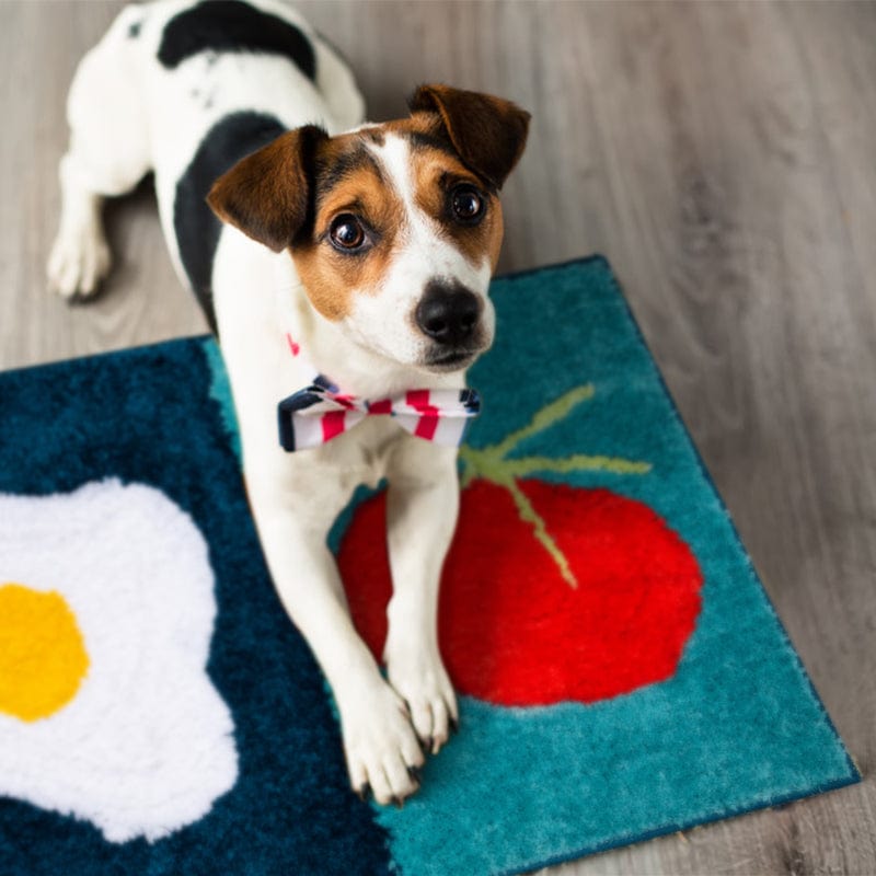 Fried Egg Tomato Tufted Rug Green Decor丨NueShiny