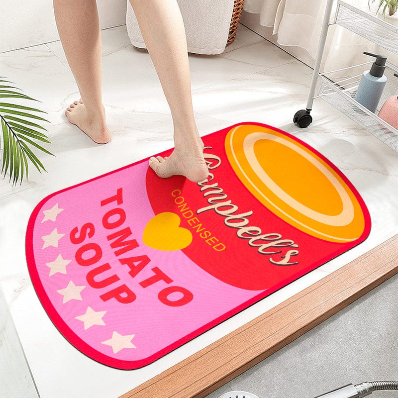 Can Soup Innovative Quick Dry Bath Mat Campbell丨NueShiny